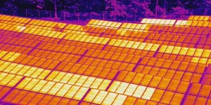 a solar panels in a field